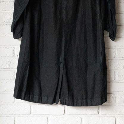 FRENCH INDIGO LINEN COAT 1900'S VINTAGE