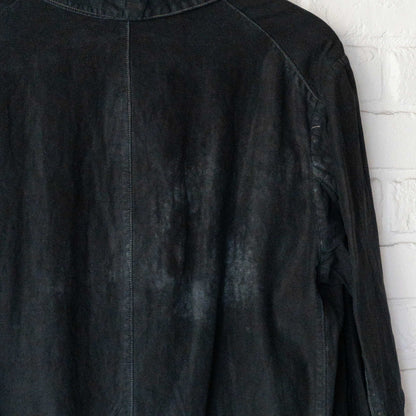 FRENCH INDIGO LINEN COAT 1900'S VINTAGE