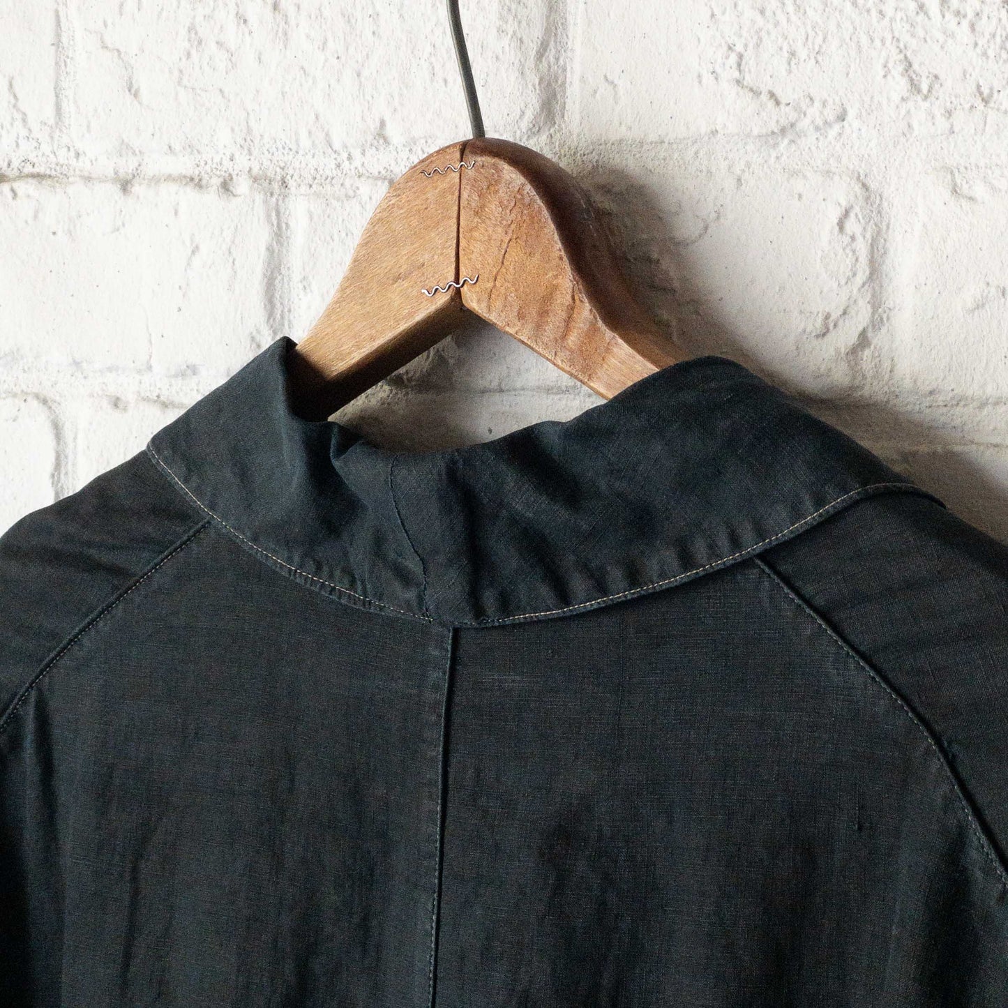 FRENCH INDIGO LINEN COAT 1900'S VINTAGE