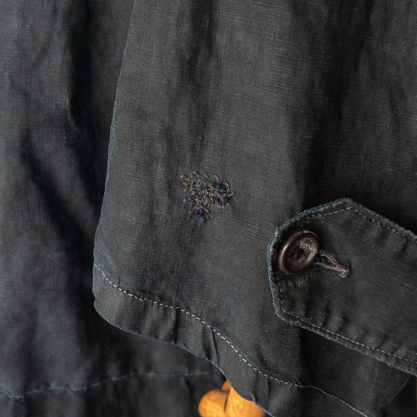 FRENCH INDIGO LINEN COAT 1900'S VINTAGE
