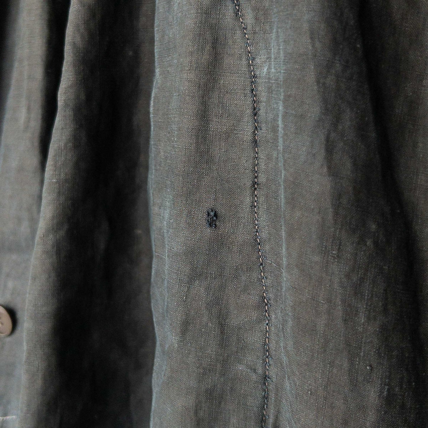 FRENCH INDIGO LINEN COAT 1900'S VINTAGE