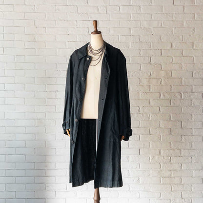 FRENCH INDIGO LINEN COAT 1900'S VINTAGE