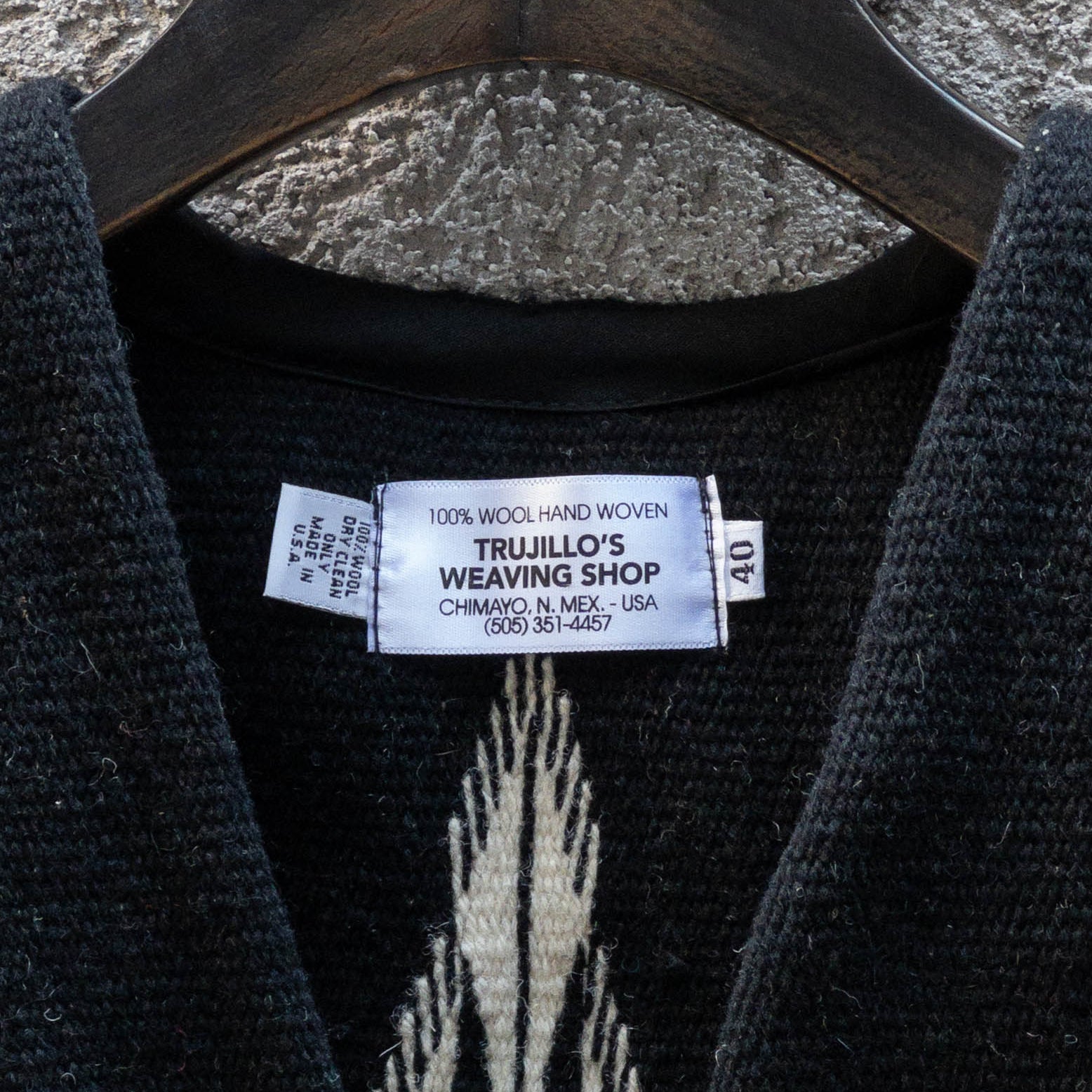 TRUJILLO'S CHIMAYO VEST BLACK *EXCLUSICVE – WANDERER
