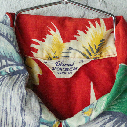 BLAND SPORTSWEAR HAWAIIAN SHORT SLEEVE SHIRTS 50'S VINTAGE