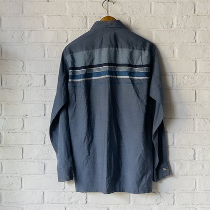 ARROW PIN CHECK JACQUARD PETTERN LONG SLEEVE SHIRTS 60'S VINTAGE