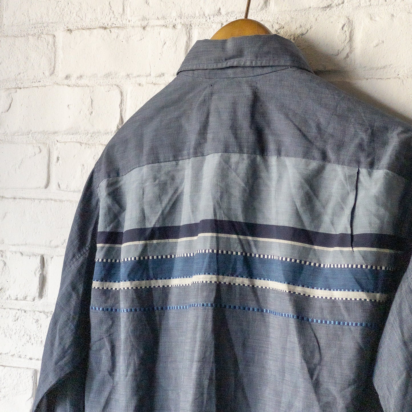 ARROW PIN CHECK JACQUARD PETTERN LONG SLEEVE SHIRTS 60'S VINTAGE