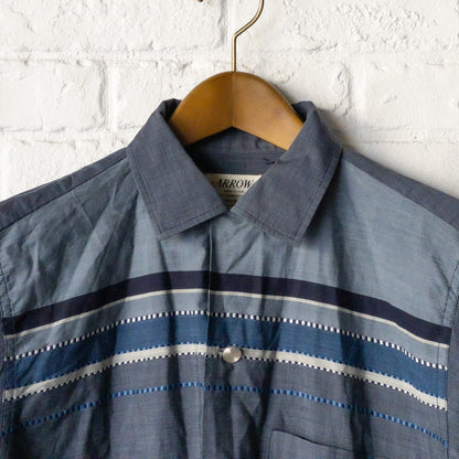 ARROW PIN CHECK JACQUARD PETTERN LONG SLEEVE SHIRTS 60'S VINTAGE