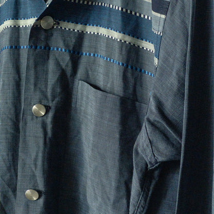 ARROW PIN CHECK JACQUARD PETTERN LONG SLEEVE SHIRTS 60'S VINTAGE