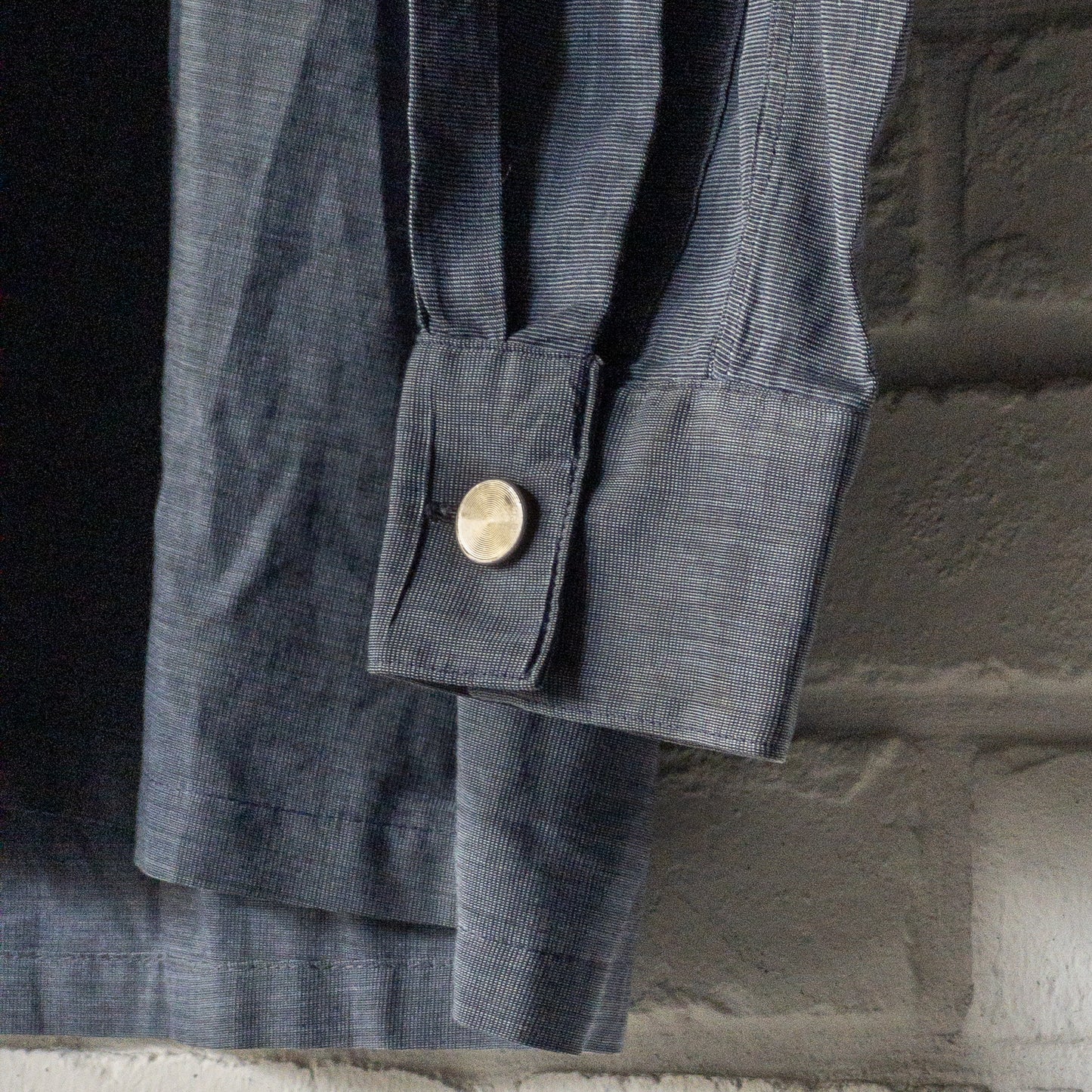 ARROW PIN CHECK JACQUARD PETTERN LONG SLEEVE SHIRTS 60'S VINTAGE
