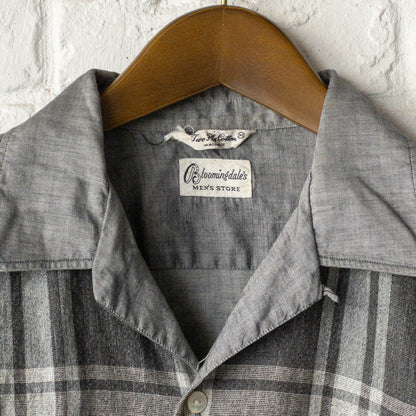 BLUMINGDALE'S BLACK CHECK SHIRTS 60'S VINTAGE