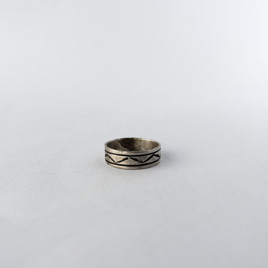 NAVAJO SILVER RING(#27)6mm  by RICK ENRIQUEZ var.4