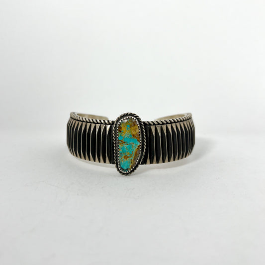 NAVAJO TURQUOISE BRACELET by LEANDER TAHE var.1