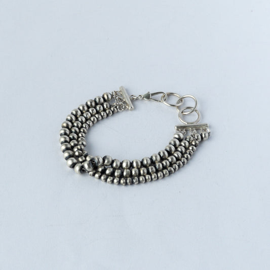 NAVAJO SILVER BALL CHAIN BRACELET