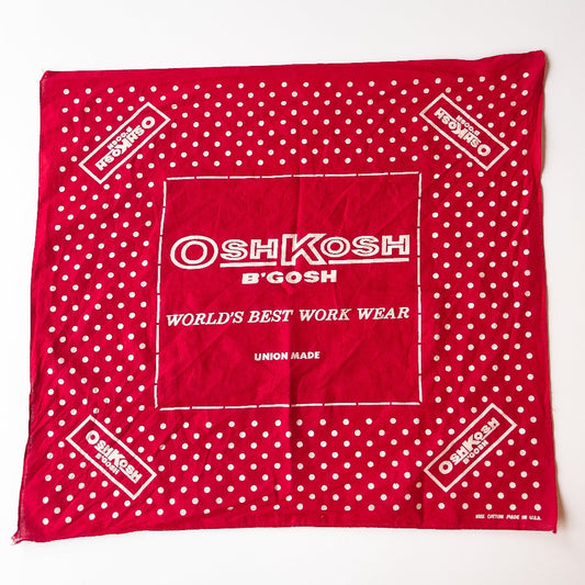 OSHKOSH BANDANA 1960'S ALMOST DEAD STOCK