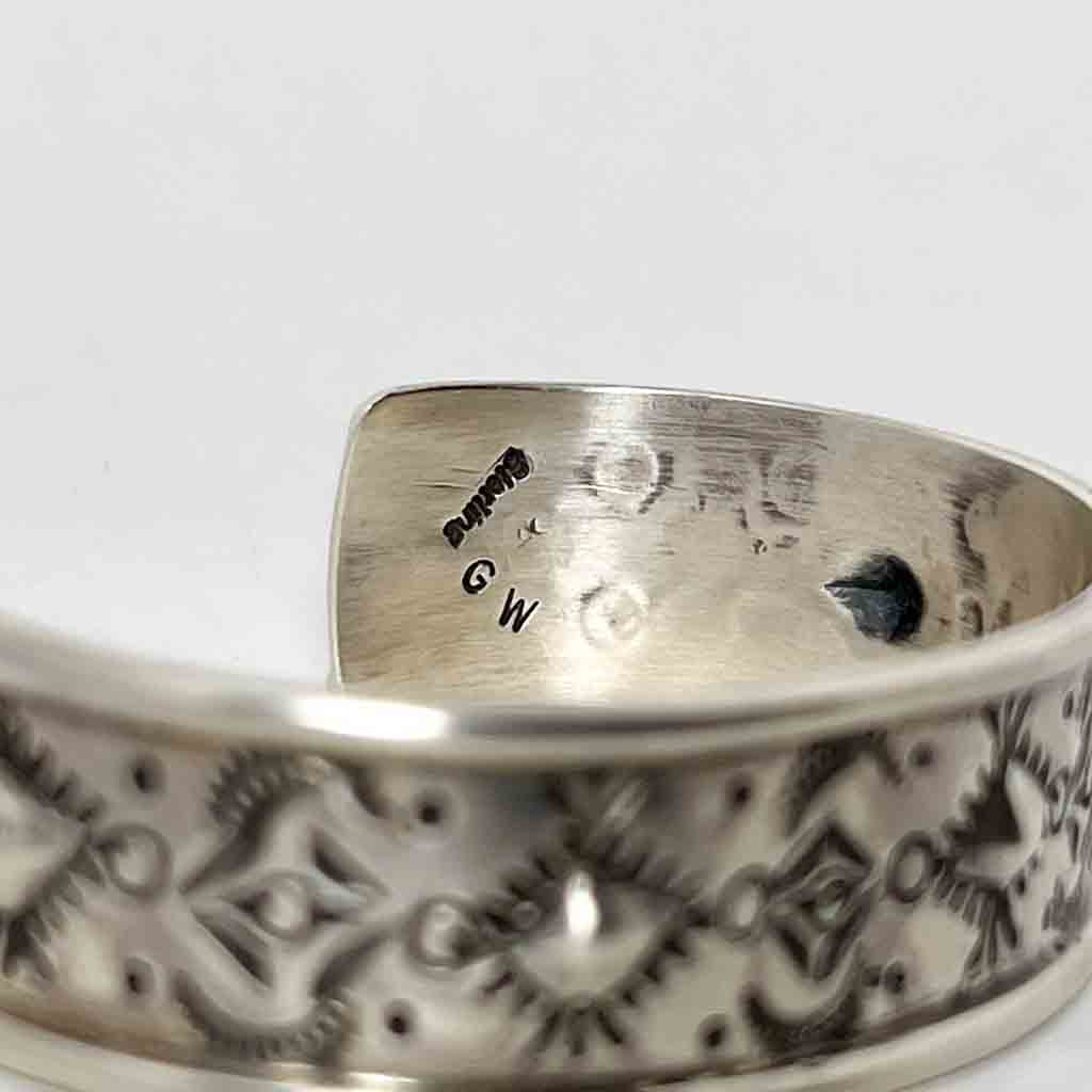 NAVAJO SILVER  BANGLE (var3) by GILBERT WILSON JR