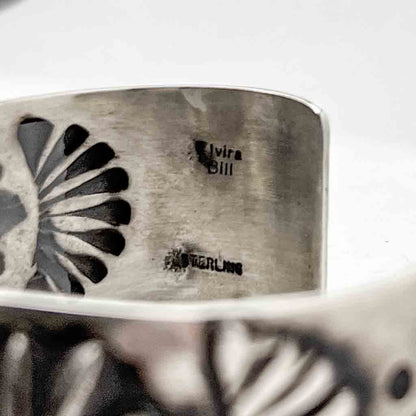 NAVAJO FLOWER STAMPED  BANGLE by ELVIRA BILL