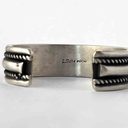 NAVAJO HEAVY STAMPED  BRACELET by LEANDER TAHE